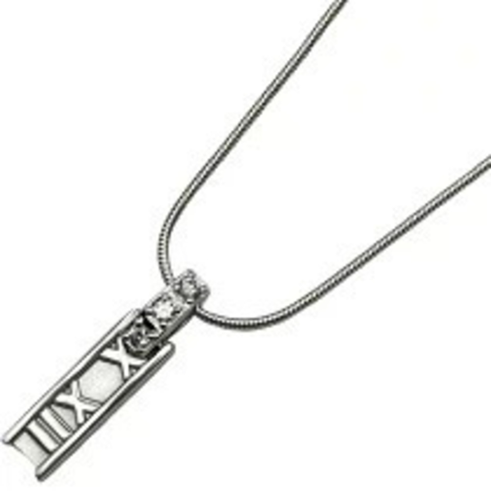 Tiffany Co Atlas Bar Necklace Sterling Silver